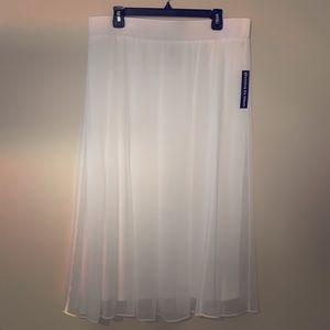 NWT! GORGEOUS Ruby Rd. White Sheer Maxi Skirt- L